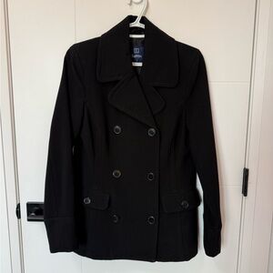 Rietmans black peacoat with pockets